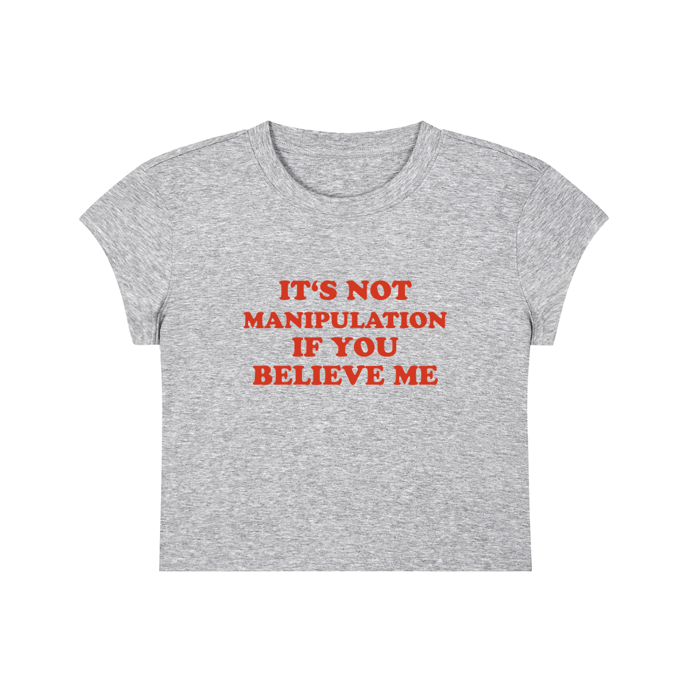 It's Not Manipulation If You Believe Me Cropped T-Shirt