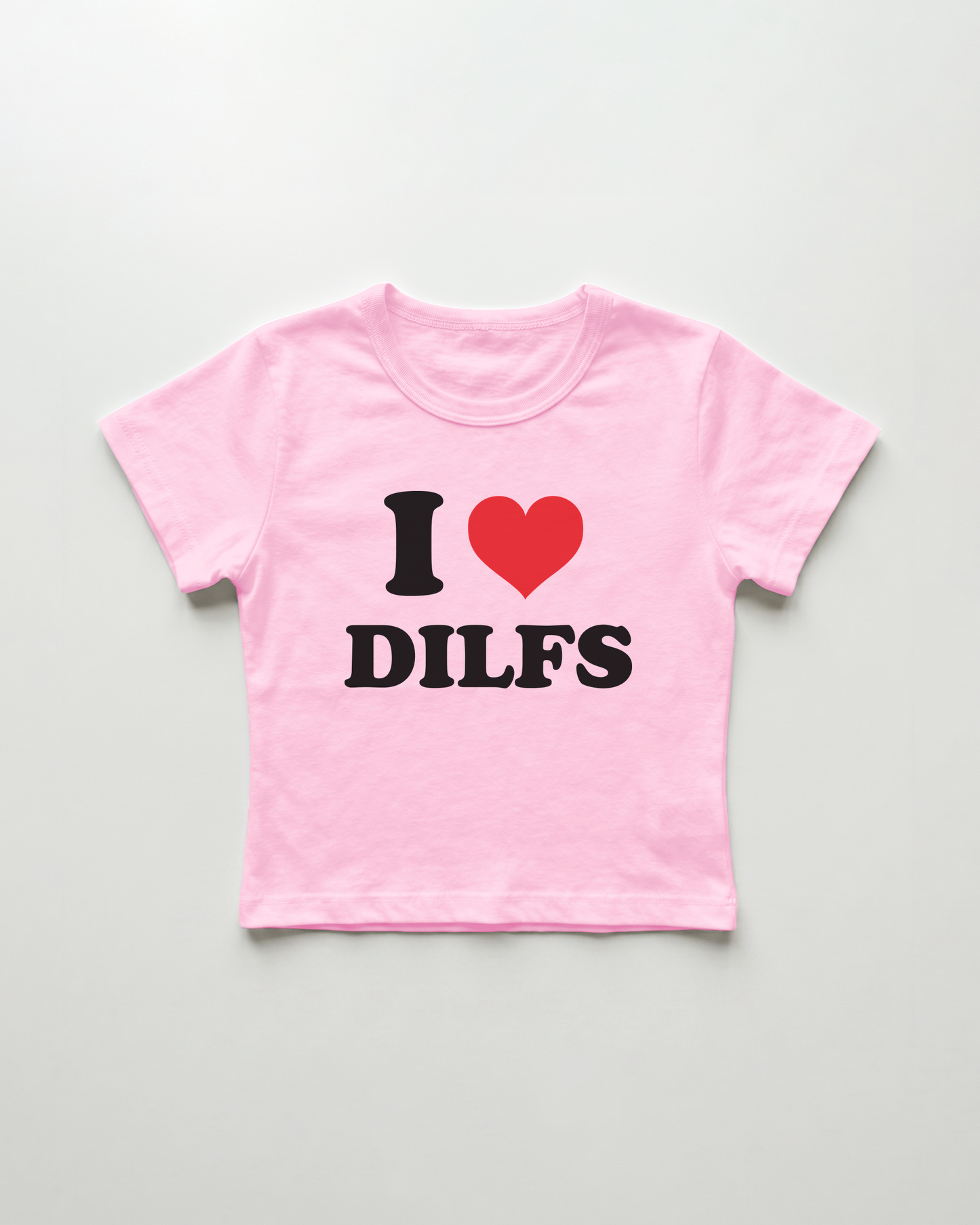 I love dilfs cropped Baby Tee Pink | Lolita Sinz