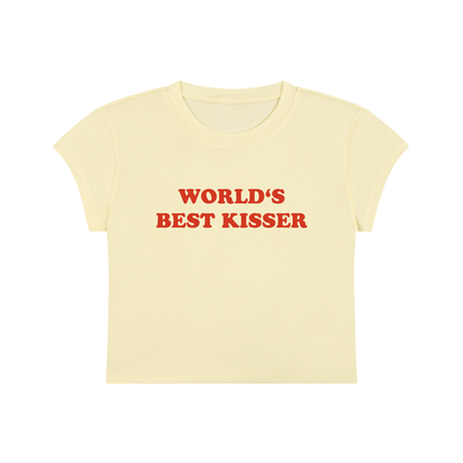 World's Best Kisser Cropped T-Shirt