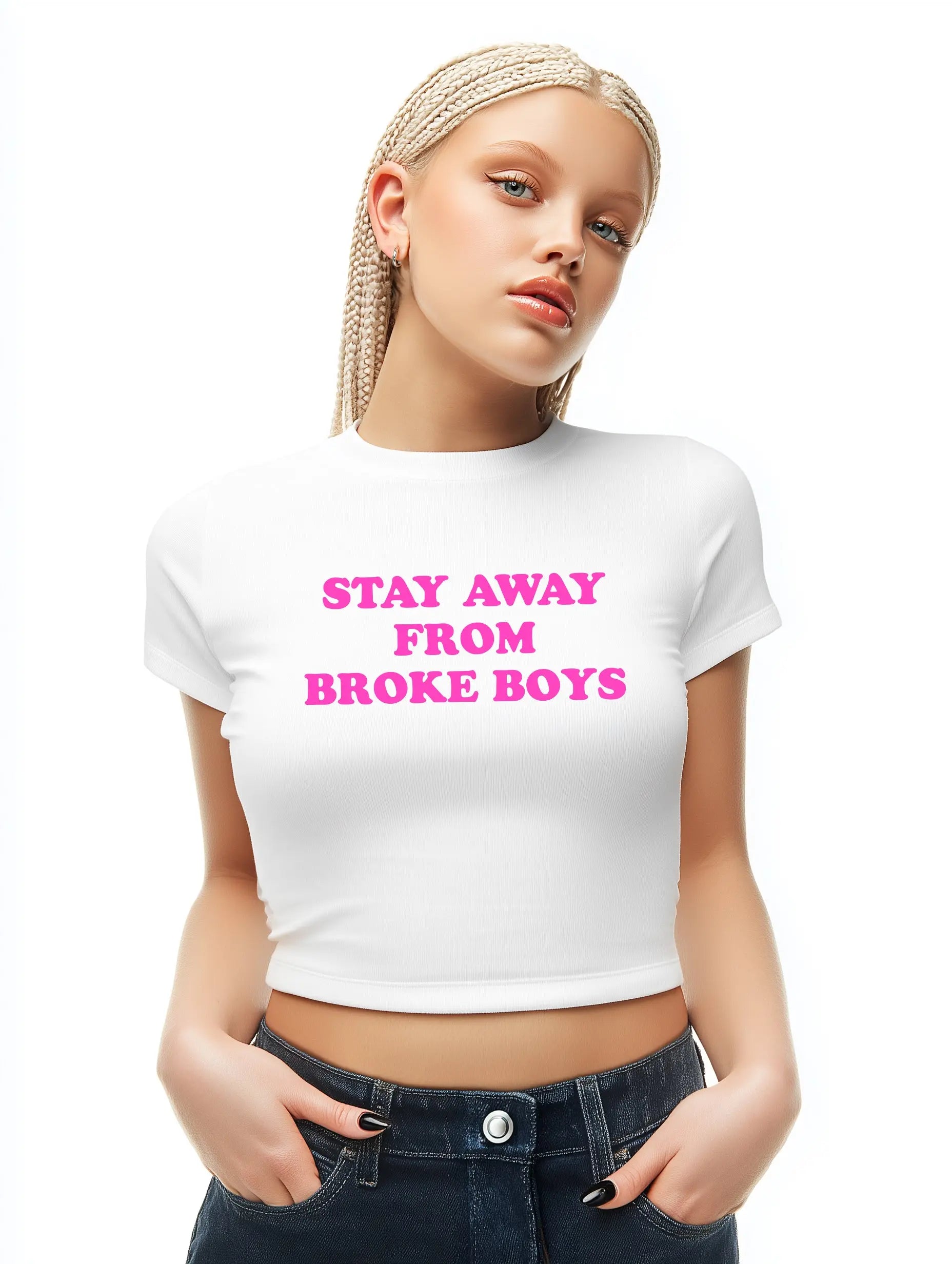 stay away from broke boys Baby Tee Lolita Sinz Mein Shop