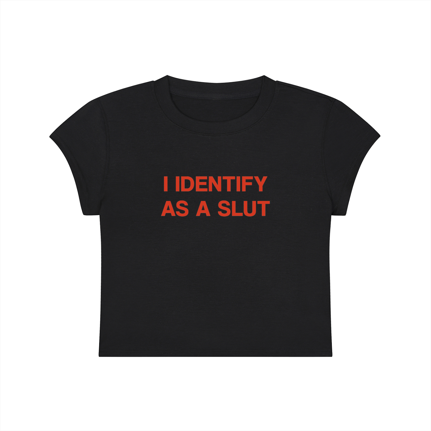 I Identify As A Slut Cropped T-Shirt