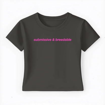 submissive & breedable Baby Tee - Lolita Sinz