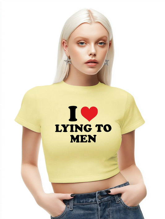 I love lying to men Baby Tee Lolita Sinz Mein Shop