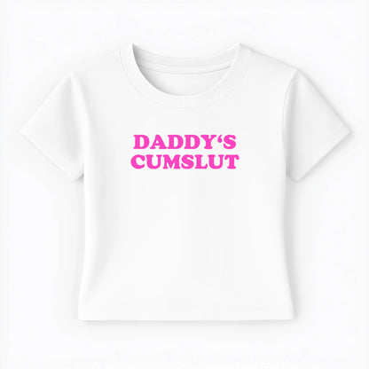 daddy's cumslut Baby Tee - Lolita Sinz