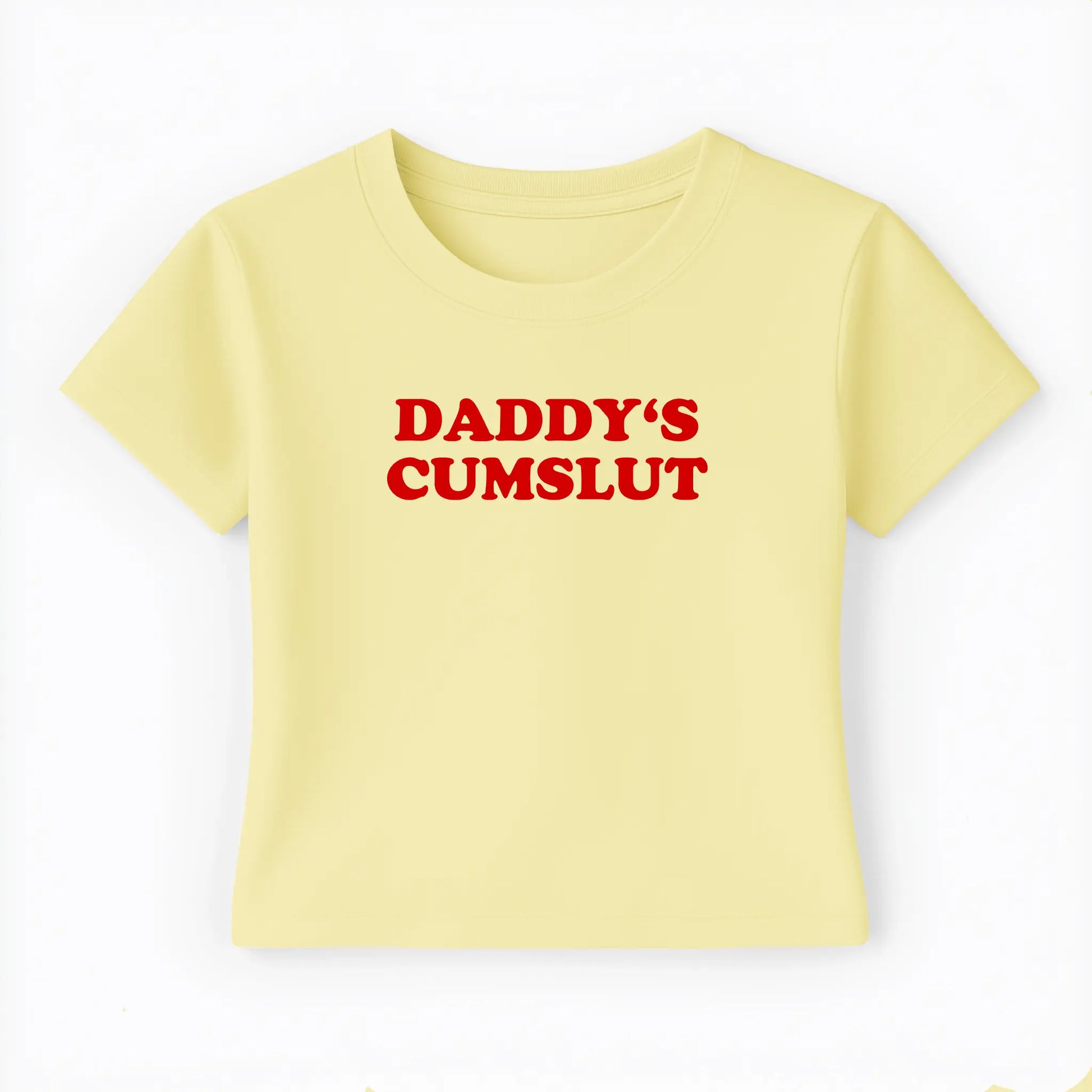 daddy's cumslut Baby Tee - Lolita Sinz