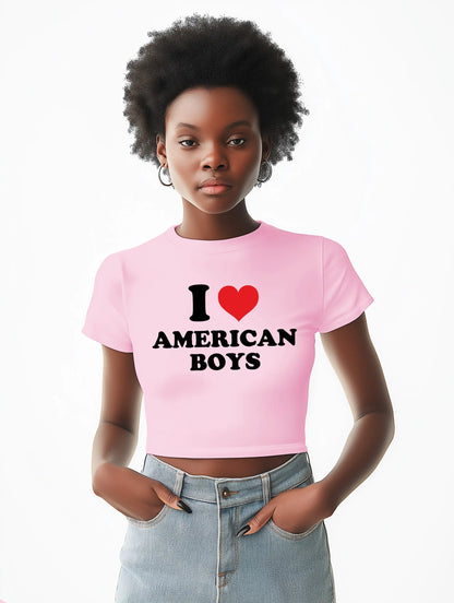 I love american boys Baby Tee Lolita Sinz Mein Shop