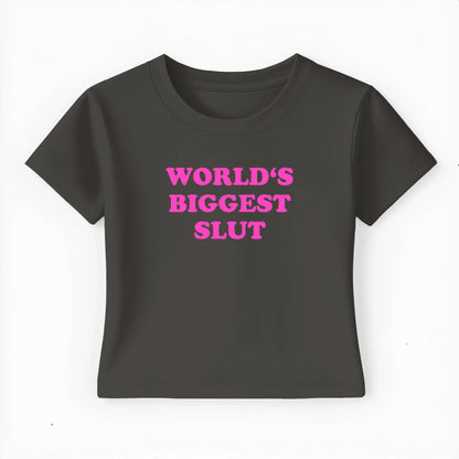 world's biggest slut Baby Tee - Lolita Sinz