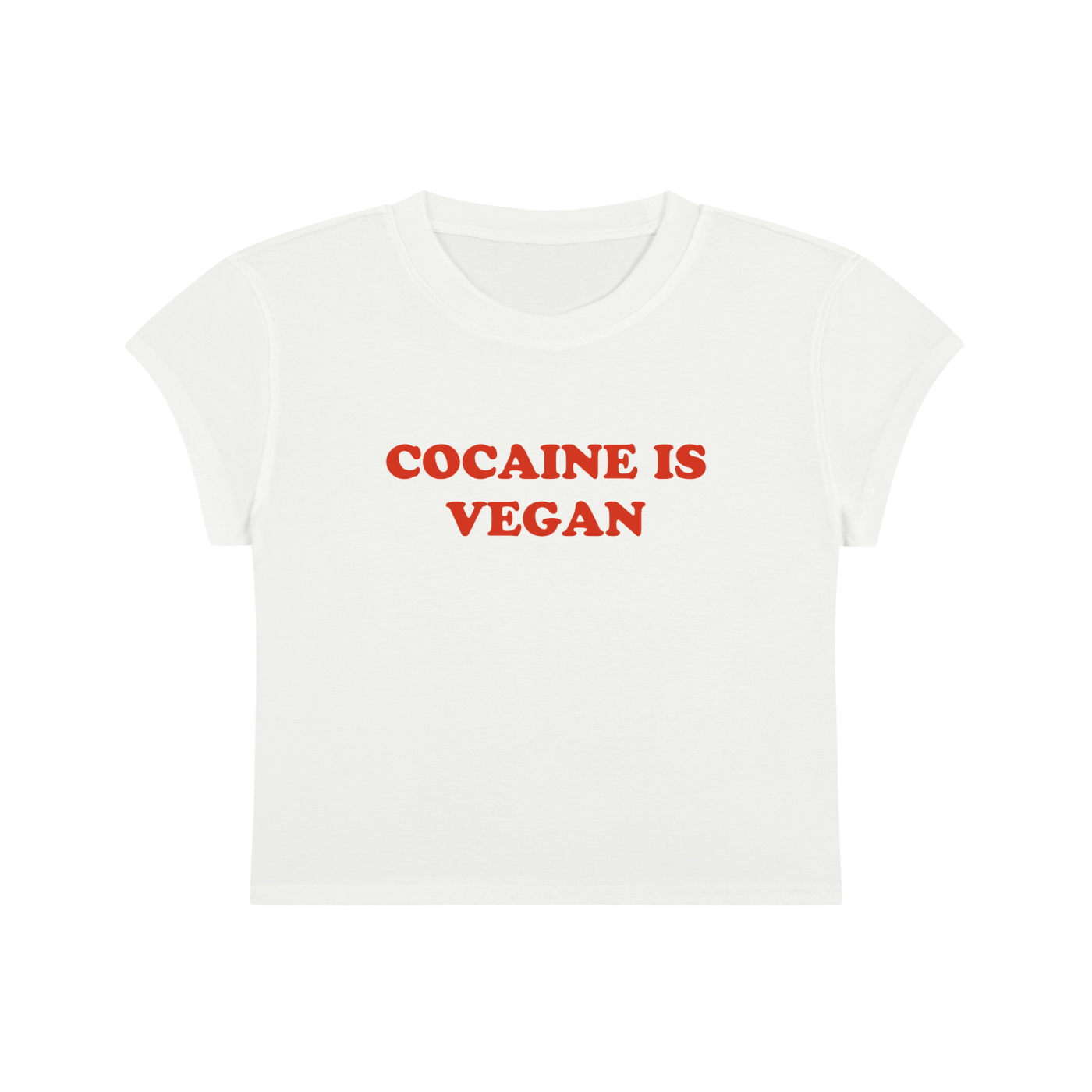 Cocaine Is Vegan Cropped T-Shirt