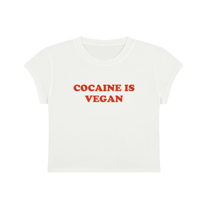 Cocaine Is Vegan Cropped T-Shirt