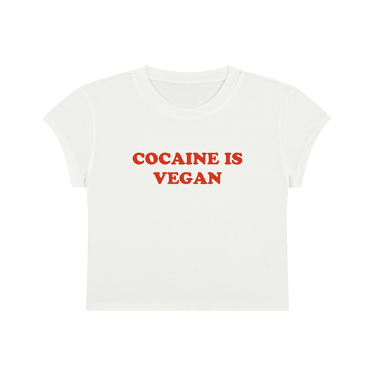 Cocaine Is Vegan Cropped T-Shirt