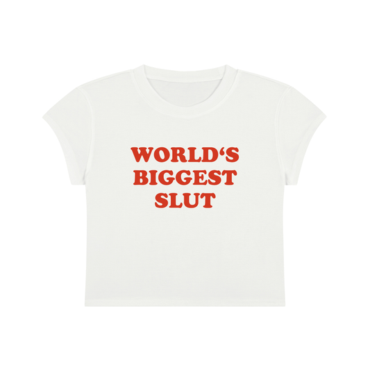 World's Biggest Slut Cropped T-Shirt