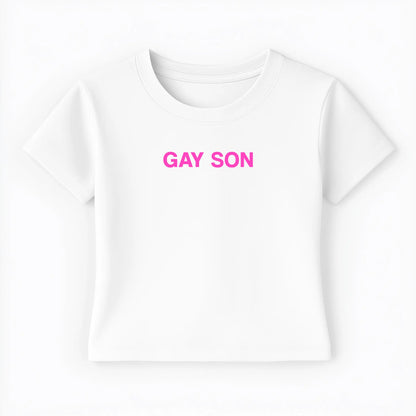 gay son Baby Tee - Lolita Sinz