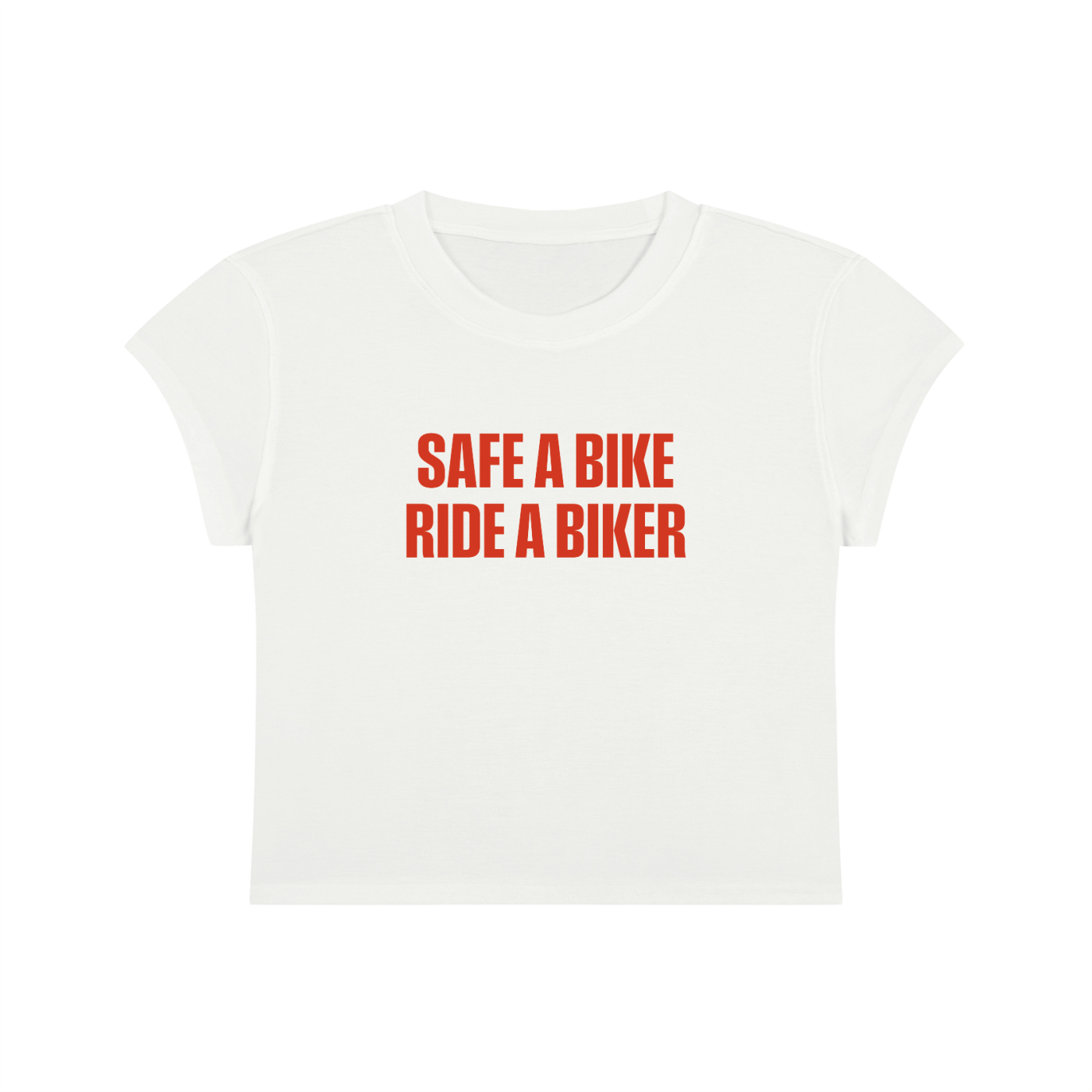 Safe A Bike Ride A Biker Cropped T-Shirt