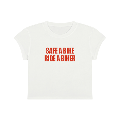 Safe A Bike Ride A Biker Cropped T-Shirt