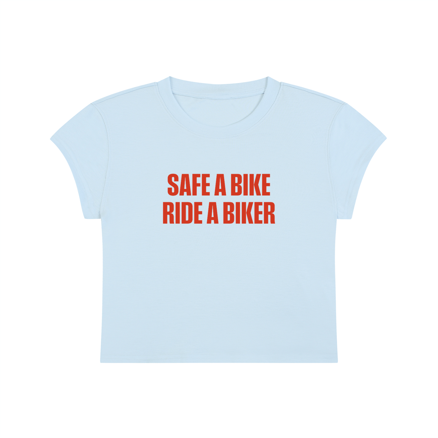 Safe A Bike Ride A Biker Cropped T-Shirt