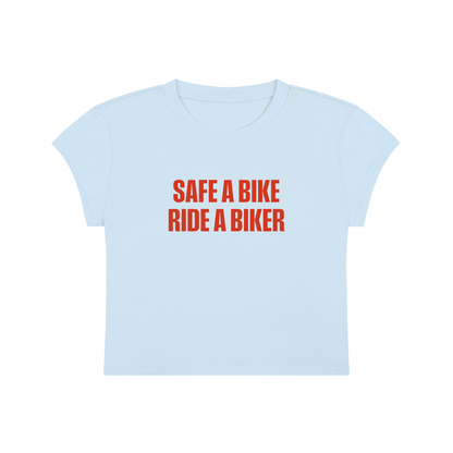Safe A Bike Ride A Biker Cropped T-Shirt