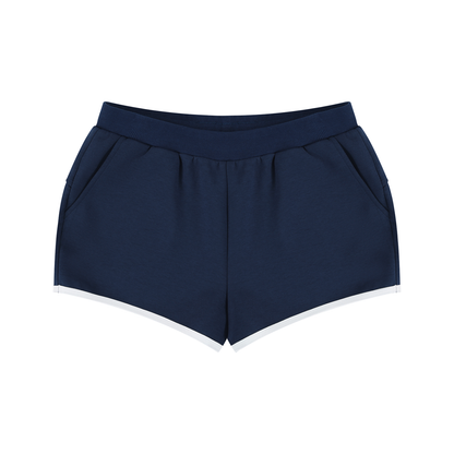 Women's Retro Contrast Binding Shorts