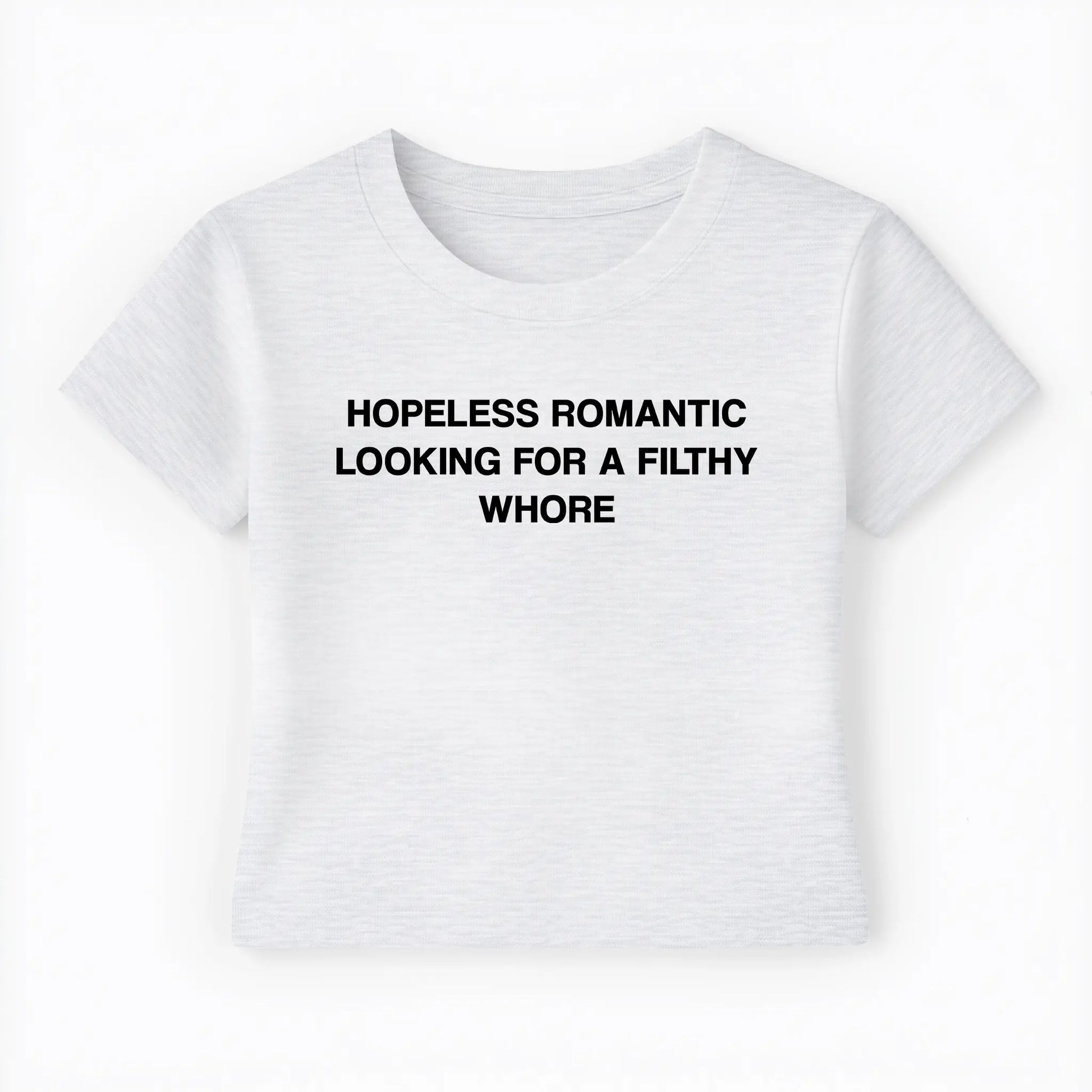 hopeless romantic looking for a filthy whore Baby Tee - Lolita Sinz