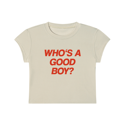 Who's A Good Boy Cropped T-Shirt