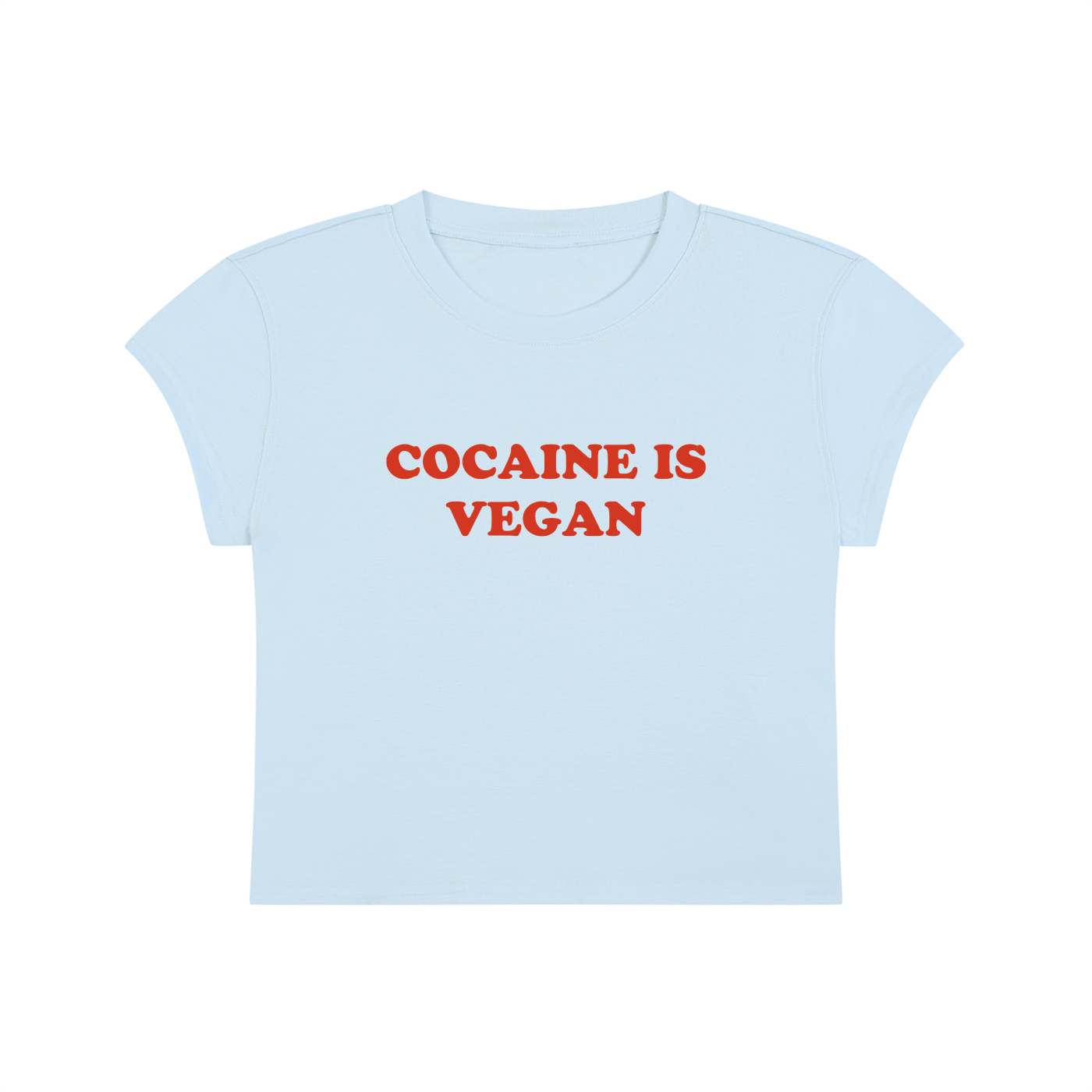 Cocaine Is Vegan Cropped T-Shirt