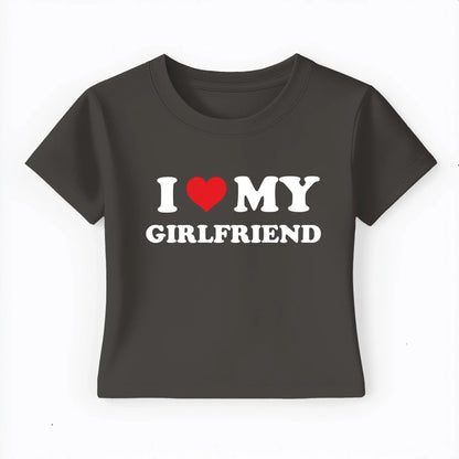 I love my girlfriend Baby Tee Lolita Sinz Mein Shop