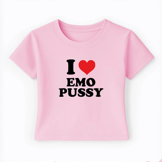 I love emo pussy Baby Tee Lolita Sinz Mein Shop