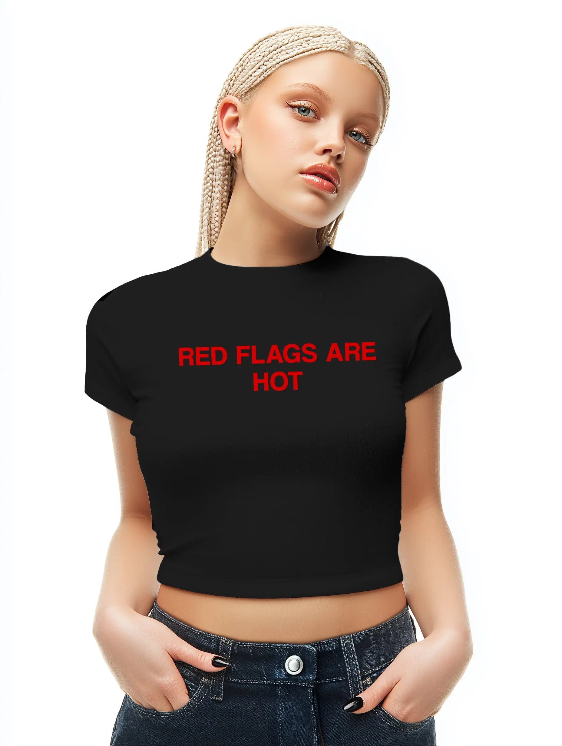 red flags are hot Baby Tee Lolita Sinz Mein Shop
