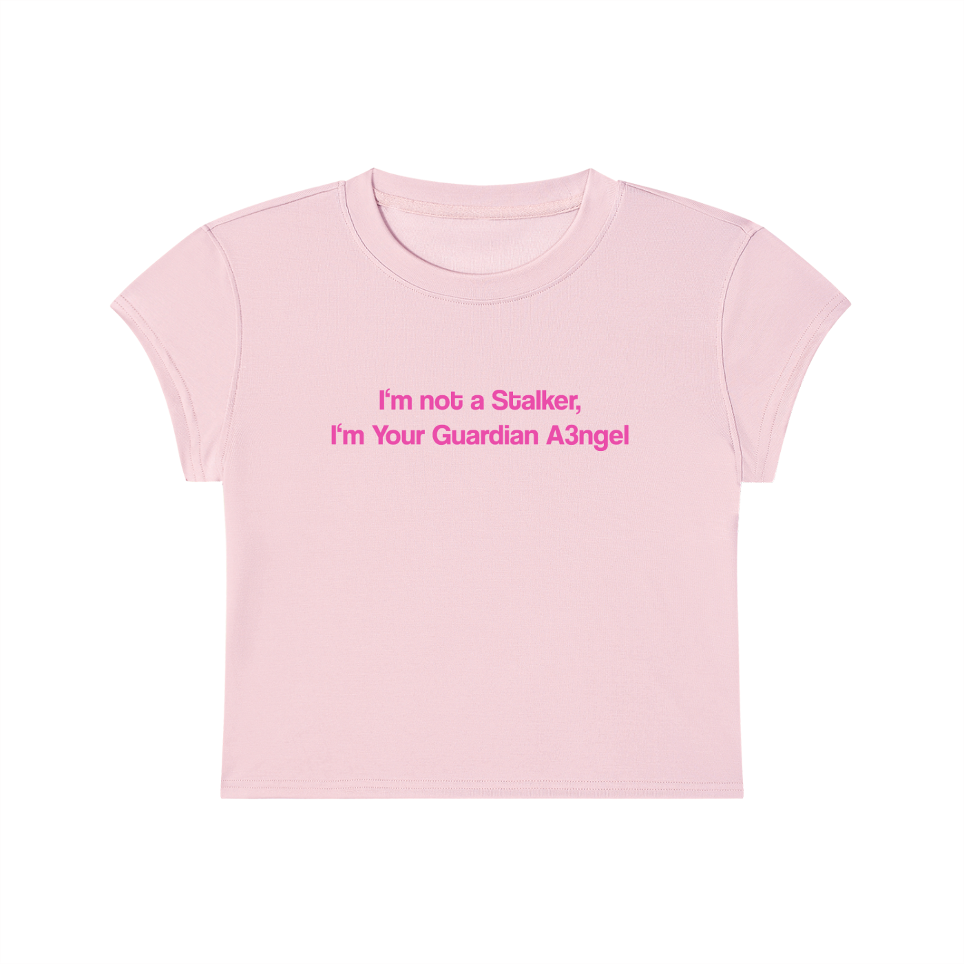 I'm Not A Stalker I'm Your Guardian Angel Cropped T-Shirt
