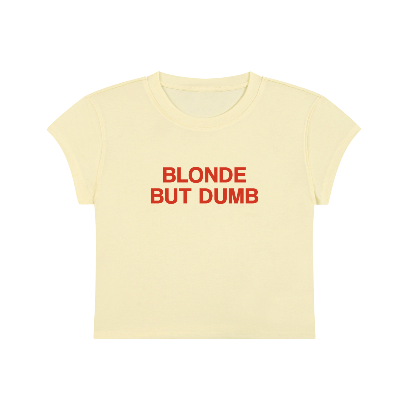 Blonde But Dumb Cropped T-Shirt
