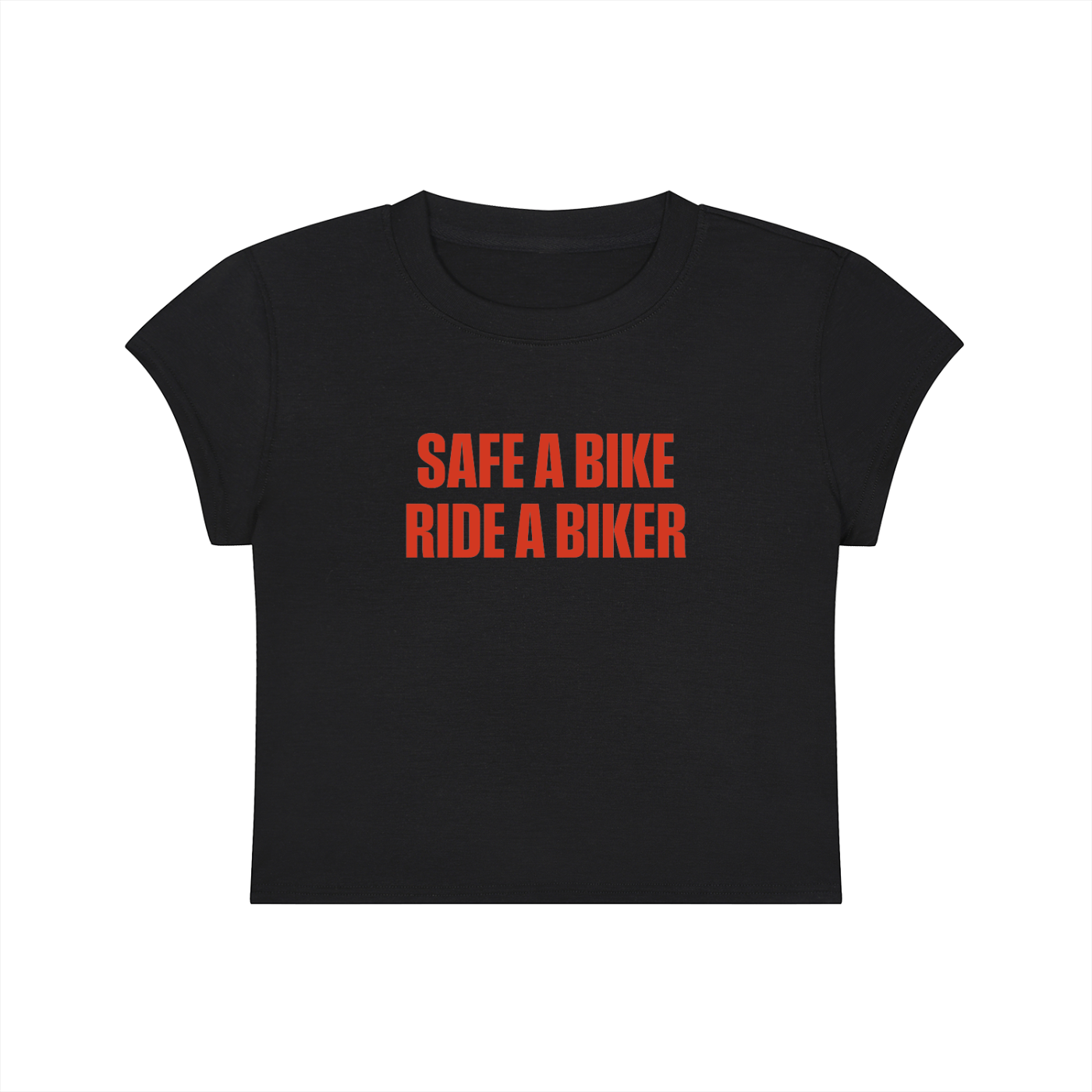 Safe A Bike Ride A Biker Cropped T-Shirt