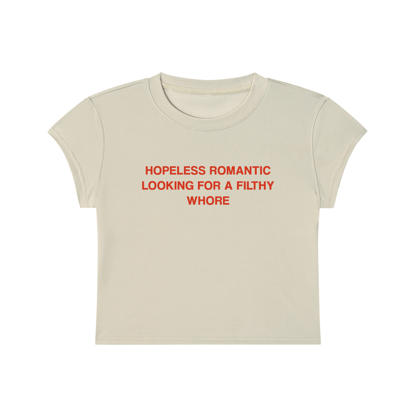 Hopeless Romantic Looking For A Filthy Whore Cropped T-Shirt