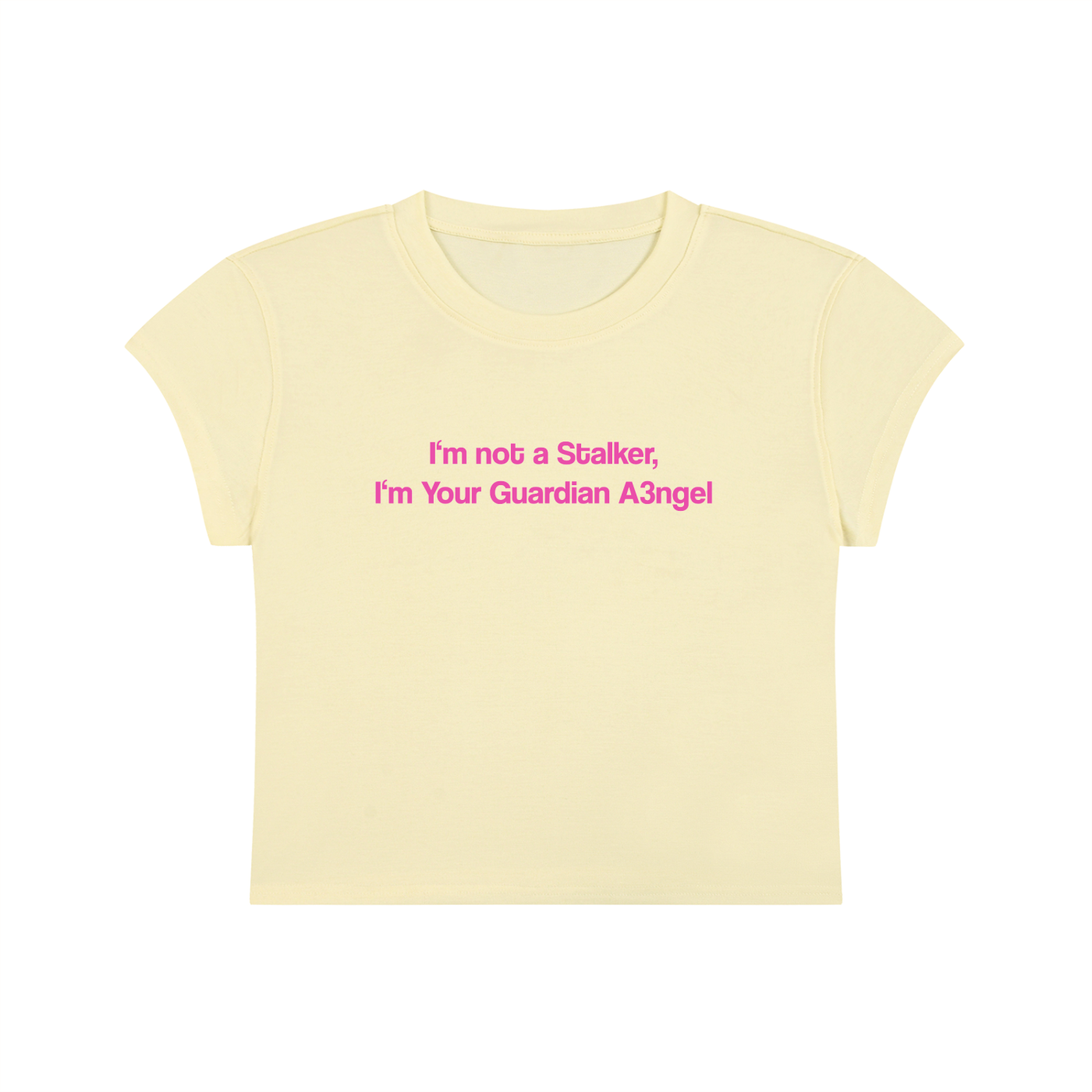I'm Not A Stalker I'm Your Guardian Angel Cropped T-Shirt
