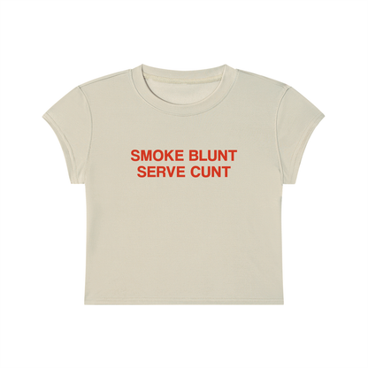 Smoke Blunt Serve Cunt Cropped T-Shirt