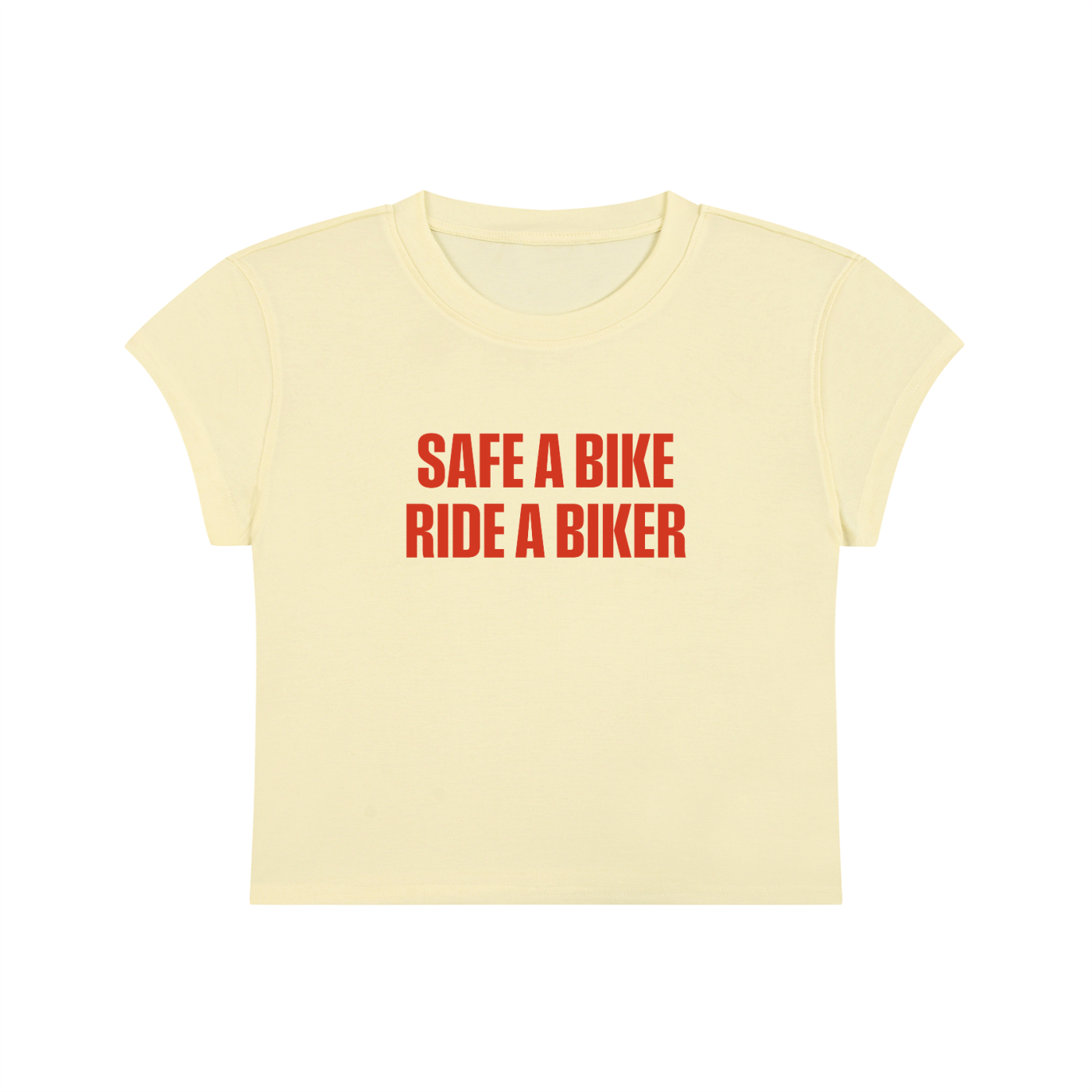 Safe A Bike Ride A Biker Cropped T-Shirt