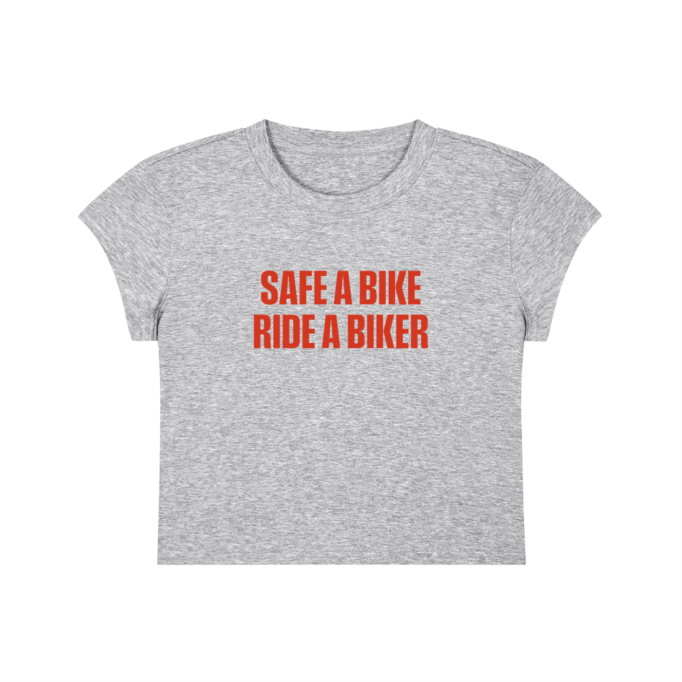 Safe A Bike Ride A Biker Cropped T-Shirt