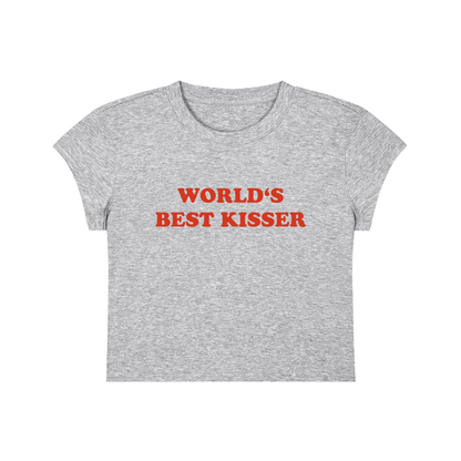World's Best Kisser Cropped T-Shirt