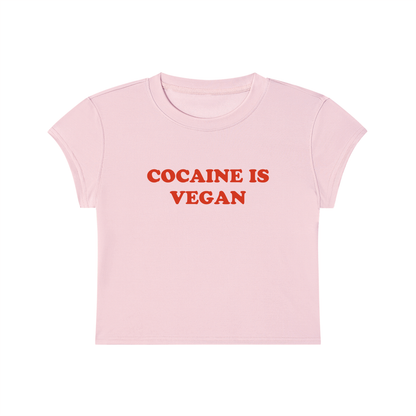 Cocaine Is Vegan Cropped T-Shirt