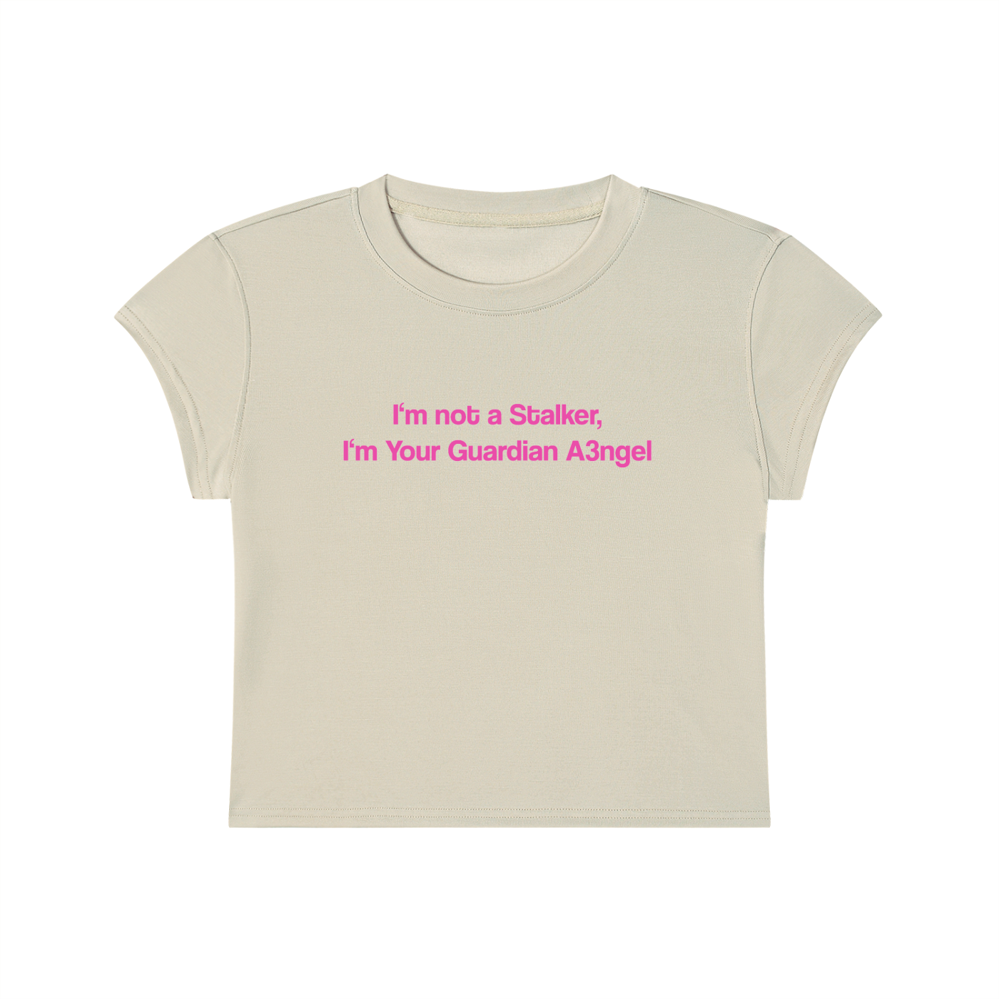 I'm Not A Stalker I'm Your Guardian Angel Cropped T-Shirt