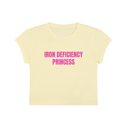 Iron Deficiency Princess Cropped T-Shirt