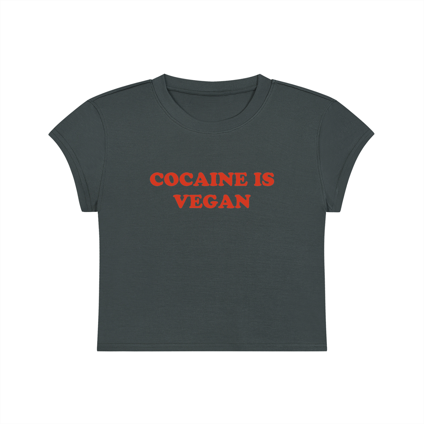 Cocaine Is Vegan Cropped T-Shirt