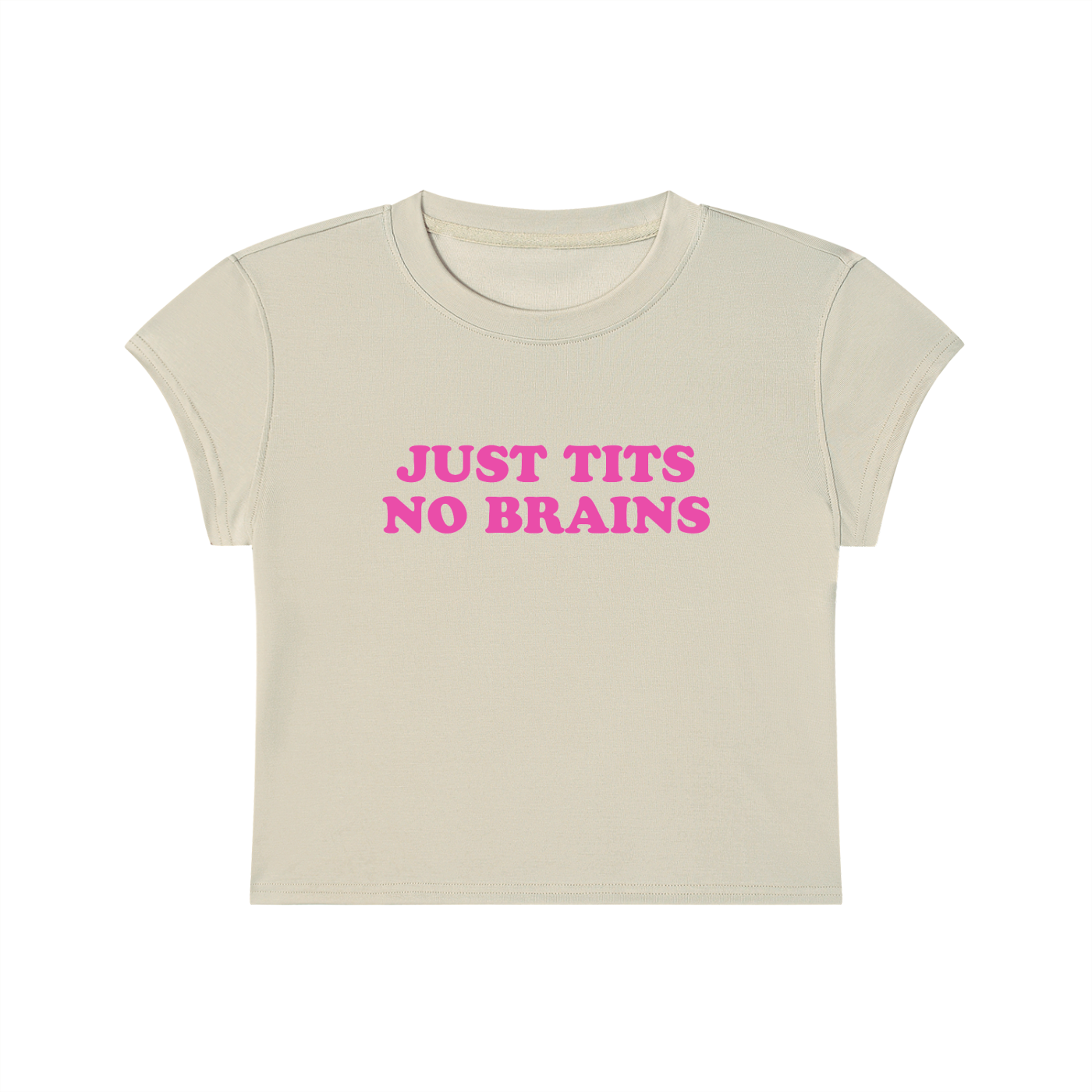 Just Tits No Brains Cropped T-Shirt