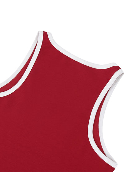 Women's Color Block Cropped Tank Top