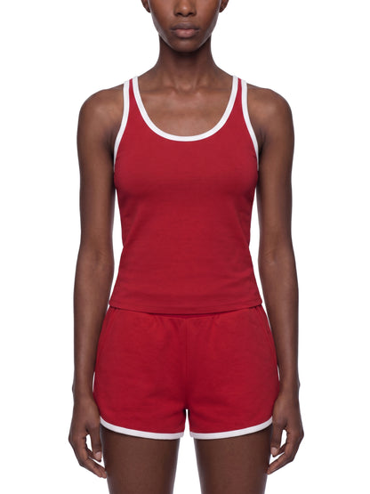 Women's Color Block Cropped Tank Top