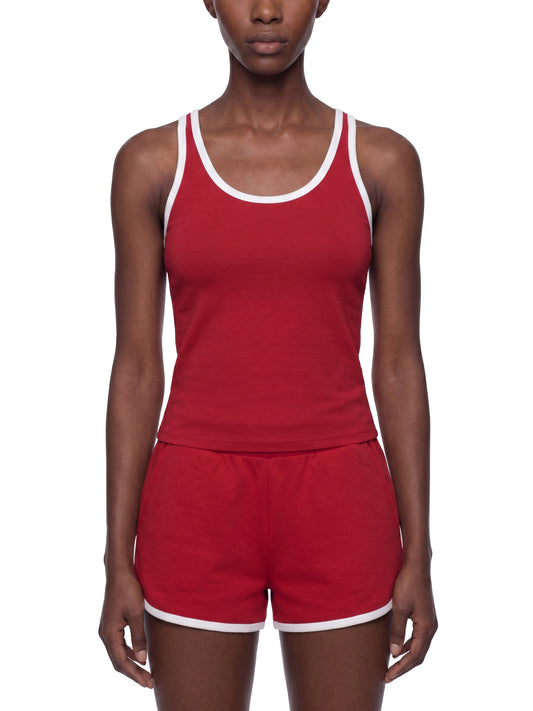 Women's Color Block Cropped Tank Top