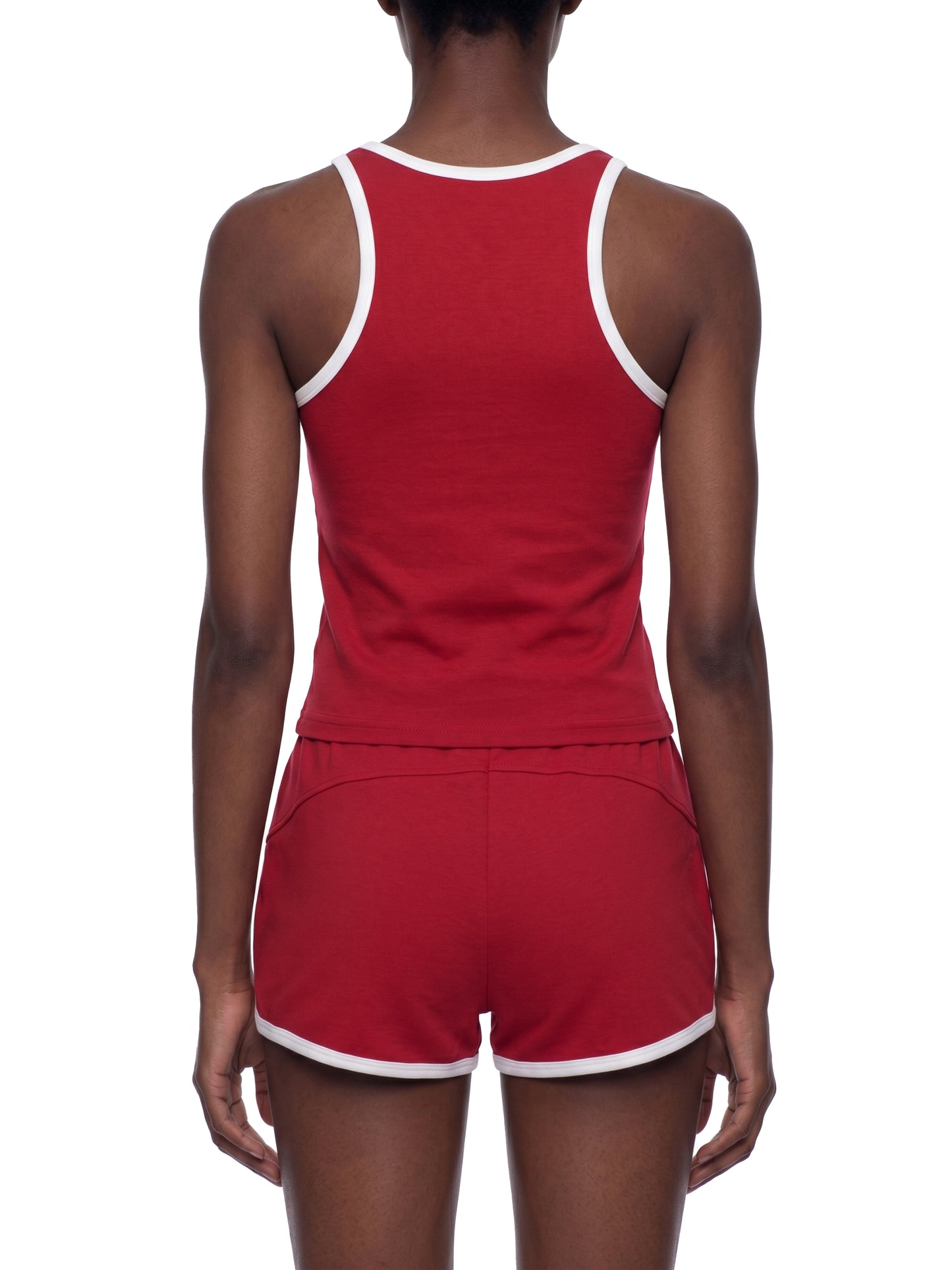 Women's Color Block Cropped Tank Top