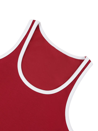 Women's Color Block Cropped Tank Top