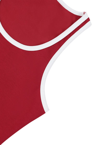 Women's Color Block Cropped Tank Top