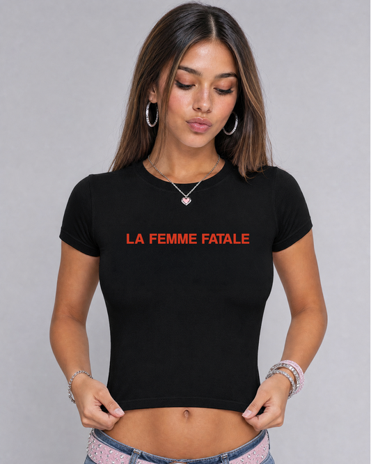 la femme fatale cropped Baby Tee