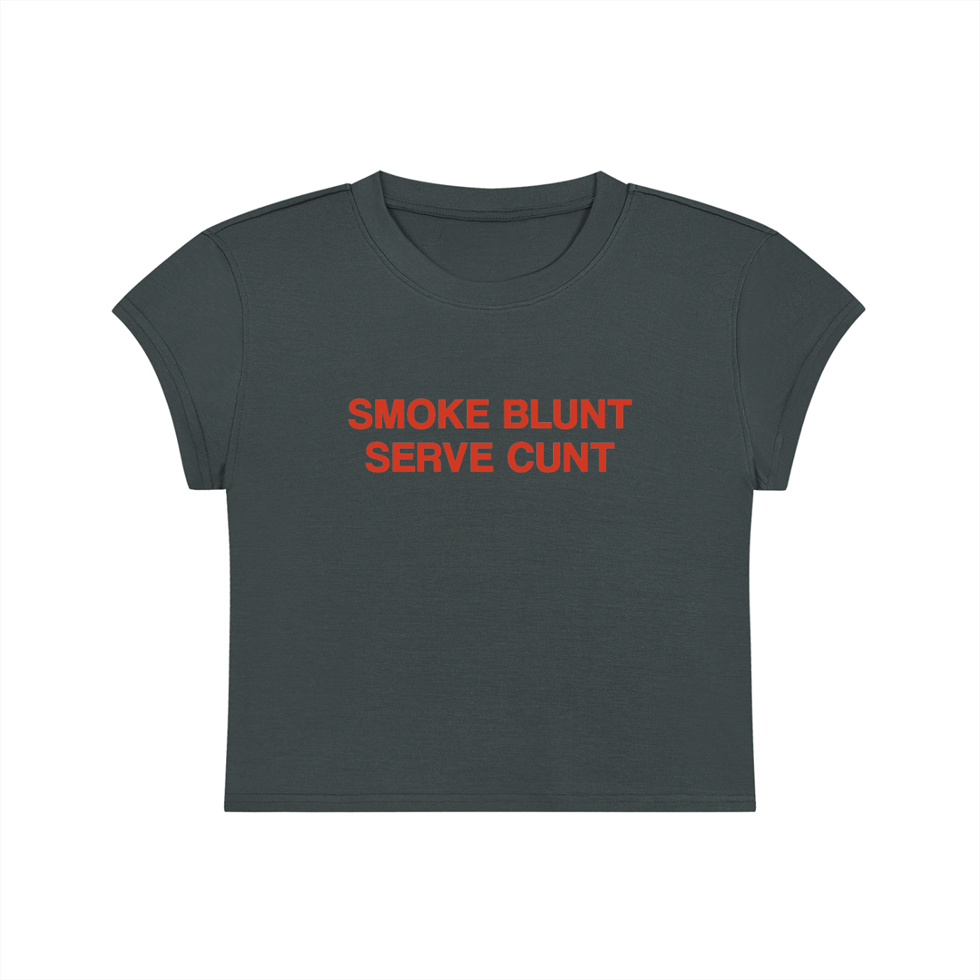 Smoke Blunt Serve Cunt Cropped T-Shirt
