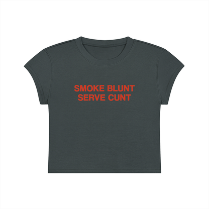 Smoke Blunt Serve Cunt Cropped T-Shirt